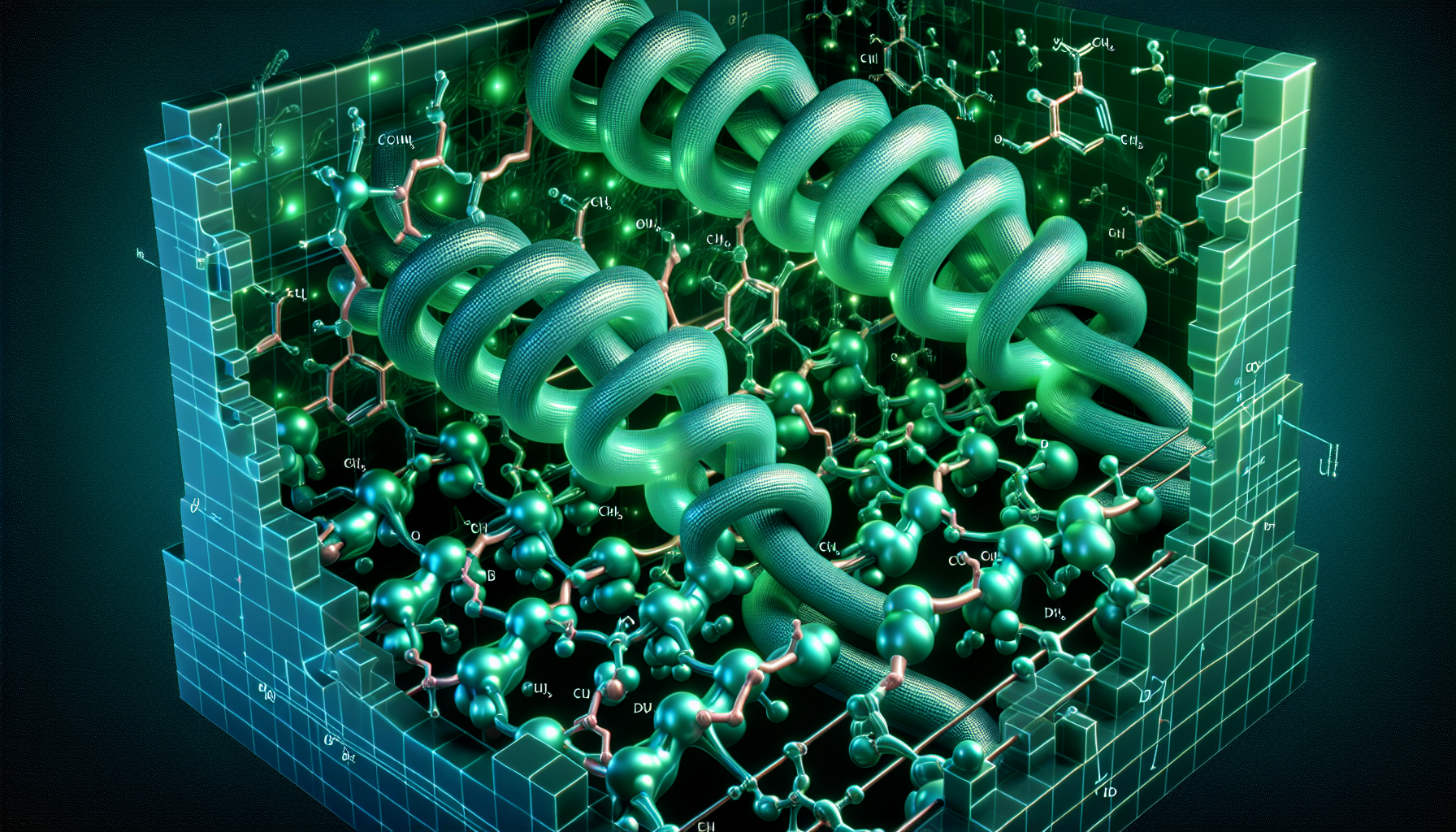 Polymer Engineering - Molecular chain visualization
